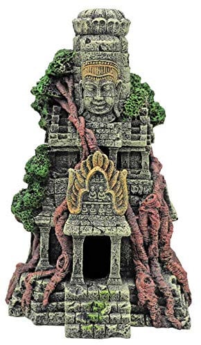MUYIRTED Aquarium Deko groß Buddha Statue Aqua Ornaments höhle Harz Aquarium Dekoration Für Kleine Garnele Fisch, Aquarium zubehör 21X15X9CM