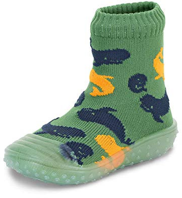 Sterntaler Baby - Jungen Adventure-Socks, Socke mit Gummisohle, Wasserschuh, Größe: 27/28, Grün