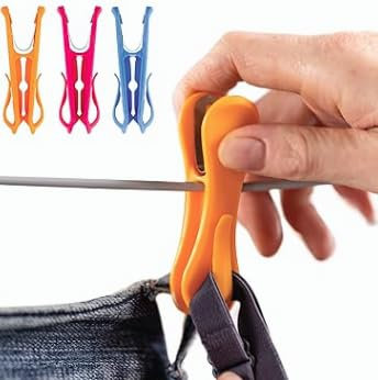 HEGS Clothespins with Hooks 24 Pack. Strong Durable. Made to Last. Rust Proof.