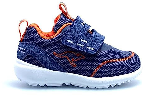 KangaROOS KY-Stitch V Sneaker, dk Navy/orange, 22 EU