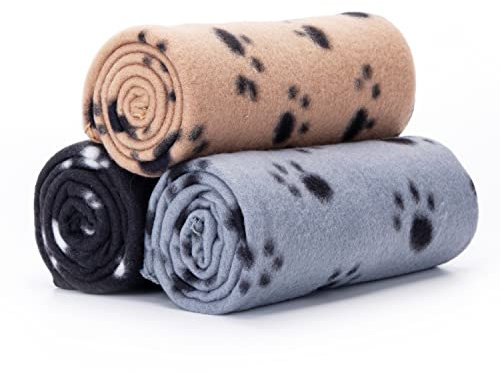 Nobleza 3 x Hundedecke Fleece Weiche Fleecedecke Waschbar Katzendecke Hunde Decke Outdoor Flauschig Deck für Haustier Hunde Katzen Welpen Weiche Warme Matte, 160 * 100cm
