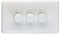 Eurolite Enhance White Plastic 3 Gang 2 Way 40-400W dimmer