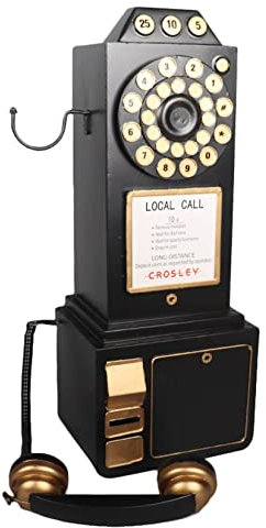 LIYANSBH Arredamento da Parete per Telefono Antico Vintage, Modello di Telefono Decorativo con Filo retrò Creativo, Bar caffetteria per la casa Oggetti di Scena per Telefono Fisso Vecchio Stile