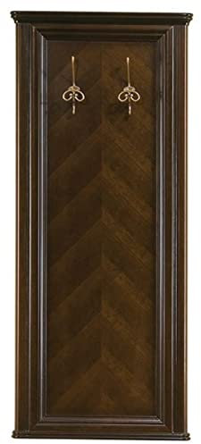 Casa Padrino Luxus Jugendstil Wandgarderobe Dunkelbraun 63,6 x 6,5 x H. 151 cm - Elegante Massivholz Wand Garderobe mit 2 Kleiderhaken - Garderoben Möbel - Schlafzimmer Möbel - Hotel Möbel