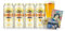 kirin ichiban Japanisches Premium Dosenbier 500ml x4 mit einem Kirin Glas, inklusive einer Vintage Postkarte (mit 5% Alkoholhalt, Einweg)