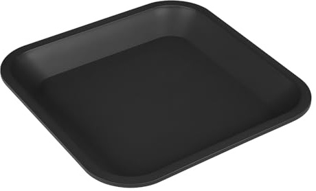 Weedness Blumentopf Untersetzer 23 x 23 x 3 cm Eckig Schwarz Kunststoff - Quadratisch Blumentöpfe Plastik Pflanzentopf Pflanzgefäß Pflanzkübel Anzuchttopf Blumenkübel Topf Garten Balkon