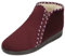 BAWAL Damen Warme Hausschuhe Winterschuhe Velours Gefüttert mit Wolle Reißverschluss 36 37 38 39 40 41 EU (Burgunderrot, EU Schuhgrößensystem, Erwachsene, Numerisch, M, 40)