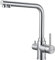 BONADE 3 Wege Wasserhahn Küche, 360° Drehbar Armatur Trinkwasserhahn mit 2 Hebel, Mischbatterie Küche für Wasserfilter, 3-in-1 Küchenarmatur für Wasserfilter, Spültischarmatur aus Edelstahl Gebürstet