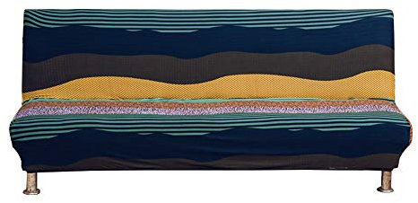 Meigeh Sofabezug Ohne Armlehnen 2 sitzer Futonbezug Elastischer Sofahusse Ohne Armlehne Schlafsofa Bezug Sofabezug Schlafsofa 3 sitzer