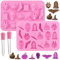 behone Halloween Silikonform 2 Stück Halloween Silikonform Pralinen Totenkopf Silikonform Pralinen Halloween 3D Silikonform Halloween Silikon Pralinenform für Schokolade,Candy,Gelee,Pralinen