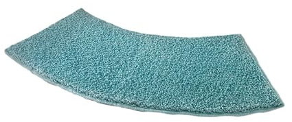 LOVIVER Gebogene Duschmatte, Badewannenmatte, Plüsch-Badezimmerteppich, weich, rutschfest, Gebogene Badematte, Badezimmer-Matte, Blau