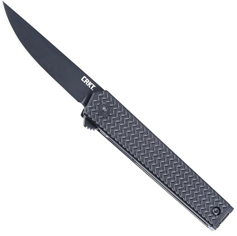 CRKT CEO Everyday Carry Klappmesser: Drop Point mit D2-Stahlklinge, Aluminium-Griff, Liner-Lock, 7081D2K