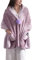 WUUISDNX Cape Polaire Chaude et Confortable pour Femmes, Veste de lit à Boutons en Polaire Douce avec Poches, en Polyester léger, Rose