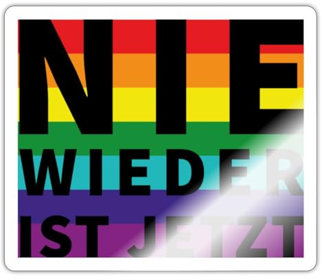 Nie Wieder Ist Jetzt Regenbogen Sticker Aufkleber