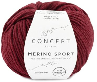 Katia Merino Sport - CONCEPT - Farbe: Granate (22) - 50 g/ca. 80 m Wolle
