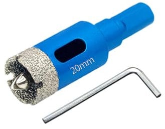 Teronbeta Scie Cloche Diamantée 20mm avec Foret Guidage de Centrage, Professionnelle Foret Diamanté Brasé pour Carrelage, Porcelaine, Verre, Marbre et Céramique