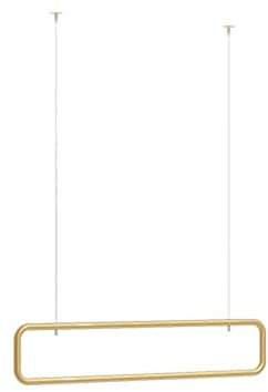 Kleiderständer, Robuste Kleiderstange, An Der Decke Hängender Kleiderständer, Garderobe Aus Metall, Platzsparend, Für Alle Arten Von Kleidung Geeignet/Gold/120cm
