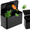 equipps Bio Mülleimer 3L | Komposteimer Küche für Bio Müll & Co | Mülleimer mit Geruchsfilter | Komposter für Abfall & Recycling | Biomülleimer Küche klein (Schwarz 3l)