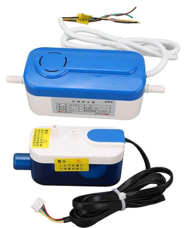 Pompa di Drenaggio Condensa Automatica Mini Split, Testa di Scarico 33 Piedi, Flusso 24 L/h, Serbatoio di Stoccaggio 60 Ml, Bassa rumorosità, Ampia Tensione, Induzione