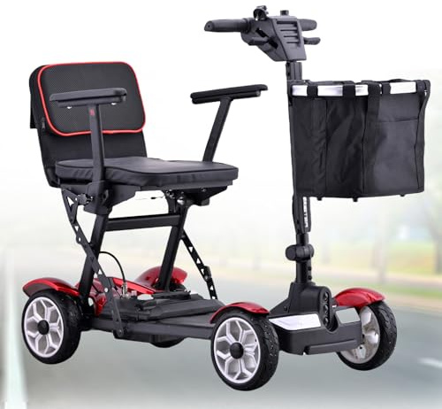 4-Rad-Elektro-Mobilitätsroller,Zusammenklappbarer Leichtgewicht-Mobilitätsroller,Sport-Mobilitätsroller,4-Rad-Mobilitätsstuhl,Aluminiumlegierungsmaterial,Tragfähigkeit 150 Kg A