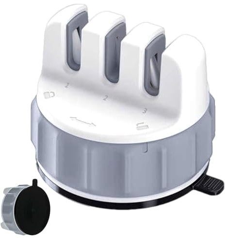Afilador de cuchillos de cocina, afilador de cuchillos de acero de tungsteno antideslizante con ventosa | Herramienta de afilar cortador extraíble, dispositivo de cocina multifuncional portátil para