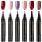 Nail Polish Pens,6 PCS Nail Varnish Pens,Nail Pen Set,3 in 1 Gel Nail Polish Pen,One Step Gel Nail Pens Can Be Immersed in U-V LED Suitable for Women Girls Nail Tools (Six Colors)
