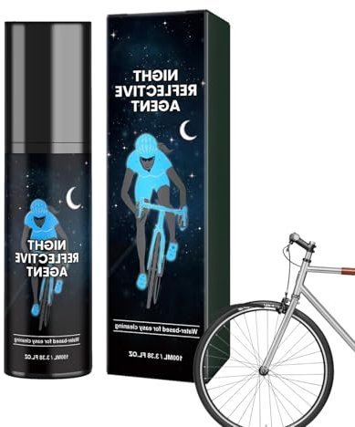 Vernice spray fluorescente, vernice riflettente per bici, vernice spray luminosa di lunga durata 100 ml, alta visibilità che brilla nello spray di vernice-buio, per vestiti, biciclette, skateboard, te