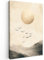 MuchoWow© Leinwandbild 60x90 cm Dekoration Wohnzimmer Bilder Pictures Wall Decoration Living Room Wohnungs Deko Moderne Bild Landschaft - Japandi - Vogel