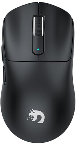MAMBASNAKE M3 39g SUPERLIGHT Mouse, PixArt PAW3395PRO Gaming Sensor, BT/2.4G Wireless/Wired Gaming Mouse, 6 Adjustable DPI up to 40000, 200 Hrs Battery, Office Mice for Win11/Xbox/PS/Mac (Black)