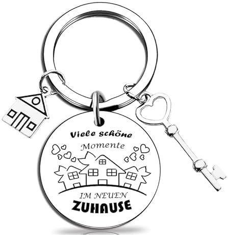 RiTeDei Einzugsgeschenk Schlüsselanhänger Neues Zuhause Neue Abenteuer Einweihungsgeschenk Neuer Hausbesitzer Zuhause Schlüsselanhänger