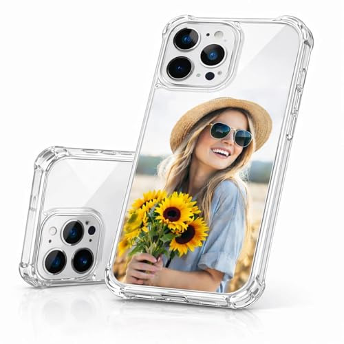 loongway Personalisierte Handy Hülle iPhone - Handyhülle mit Foto - Transparente Schutzhülle TPU Case Geeignet für Geburtstagsgeschenke Erinnerungsgeschenk