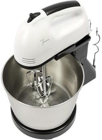 Robot de cocina, batidora de 1,7 L de velocidades, batidora de tartas, batidora de acero inoxidable, para verduras, ensalada, mantequilla, masa, crema, huevos