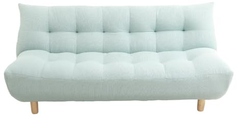 Miliboo Design-Schlafsofa skandinavisch Grün und Eiche YUMI