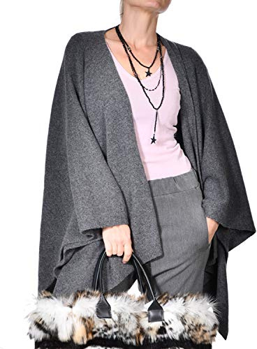 Cashmere Zone - La Mantella Stola Scialle Coprispalle Realizzata artigianalmente in 100% Puro Cashmere, è Prodotta con i Migliori Filati Italiani selezionati accuratamente