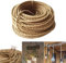 GreenSun LED Lighting Rope Cable Wire, 3x0.75mm, 5 Meters, Textile Hemp Electric Wires, 3-core Twisted Braided Linen Line for DIY Lamp Accessories