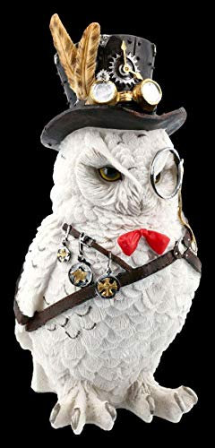 Figuren Shop GmbH Eulen Fantasy Tier-Figur - Steampunk Cogsmiths Owl | Witzige Deko-Figur, deko-Artikel, Wohn-Deko, H 23,5 cm