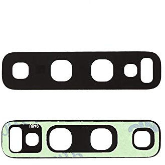 jbTec Kameraglas Ersatz mit Kleber kompatibel mit Samsung Galaxy S10 / S10+ Plus - Kamera Glas Camera, Farbe:Schwarz