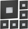 ledscom.de 6 Stück LED Treppenlicht/Wandeinbauleuchte FOW für innen und außen, Downlight, eckig, schwarz, 85 x 85mm, kaltweiß