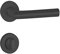 Hermat Türdrücker L-Form WC/Bad Basic02 schwarz matt Türgriff Drückergarnitur