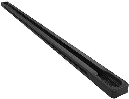 Ram Mounts Aluminium Tough-Track Schiene INCL. Endkappen - Noir, Innenlänge 431,8 mm (17 Zoll)