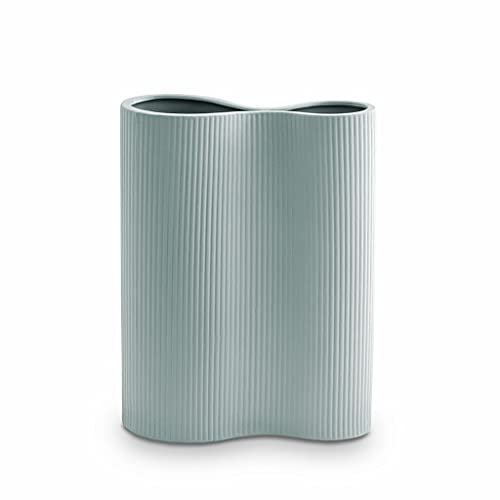 Luxe Infinity Blaue Vase, 9 Zoll Blaue Keramikvase, Moderne Blumenvasen für Dekor, Keramikvasen für Blumen, Dekorative Vase für Blumen, Hohe Vase, Moderne Vase, Boho Vase, Einzigartige Blaue