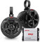 Pyle Waterproof Off-Road Speakers w/ ​Amplifier - 4 800W 2-Channel Marine Grade Waketower Speakers System Full Range Outdoor Audio Stereo Speaker for ATV, UTV, Quad, Jeep, Boat PLUTV42CH.5