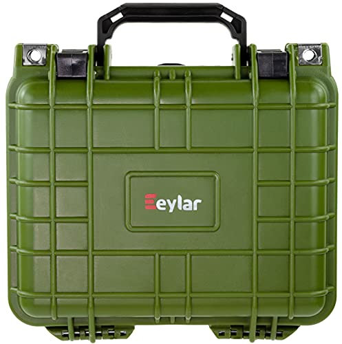 Eylar Kleine 27 cm Getriebe, Ausrüstung, Hartschalenkoffer, wasserdicht, mit Schaumstoff-TSA-Standards, Grün