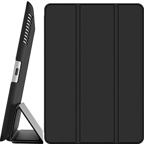 SAMSOR Funda para iPad 2 3 4 Smart Case Cover Ultra Delgado Ligero Protector Trasero Translúcido Frosted para iPad 2 / iPad 3 / iPad 4 9.7 pulgadas (modelo antiguo) (negro)