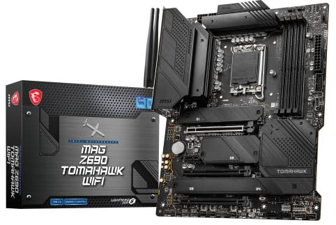 MSI MAG Z690 TOMAHAWK WIFI Scheda Madre Gaming ATX - Compatibile con Intel Core 12th Gen, LGA 1700 - 16 Duet Rail VRM 70A, DDR5 Memory Boost 6400+MHz/OC, 1 x PCIe 5.0 x16, 3 x M.2 Gen4