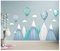 wandtattoo kinderzimmer berge Nordic Bergen Aufkleber Wandaufkleber Kind Baby Kindergarten Zimmer Gebirge luftballons Ballons Ballon Wolken Wolke Landschaft Wanddeko Baby Kinder Sticker 247cm x 166cm