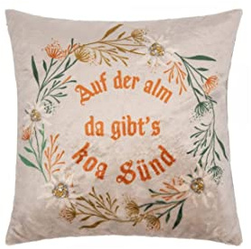 PAD - Kissenhülle, Kissenbezug - Sepp - Auf der ALM - 100% Polyester - Farbe: White - 40 x 40 cm