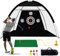 TTCB Sports Golf Übungsnetz 10x7FT mit GolfRasen und 6 Golfbällen – Swing Training Netz für Indoor/Outdoor mit Schlagkorrektor, Tee – Ideal für Golf Driving Range & Simulator, Geschenk für Men