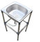 Fregadero independiente acero inoxidable solo tazón cocina restaurante - Fregadero para exteriores, preparación servicios y Lavabo mano,tina lavado Estación manos portátil Banco trabajo
