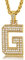 GoldChic Herren Damen Kette mit Buchstaben A-Z Anhänger Iced-Out Zirkonia Initiale Halskette Gold 55cm lang Hip Hop Männer Jungen Kette